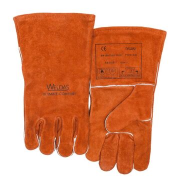 Wing thumb, economy model welding glove, red split-shoulder-cowleather glove
